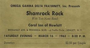 A ticket for an event in the 1 9 6 0 s.